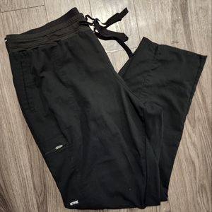 Greys Anatomy Womens Scrub Pants Black XXL 2xL size